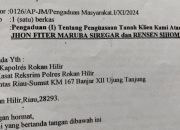 Laporan Keluarga Sitompul “Dipetieskan” Di Polres Rokan Hilir?